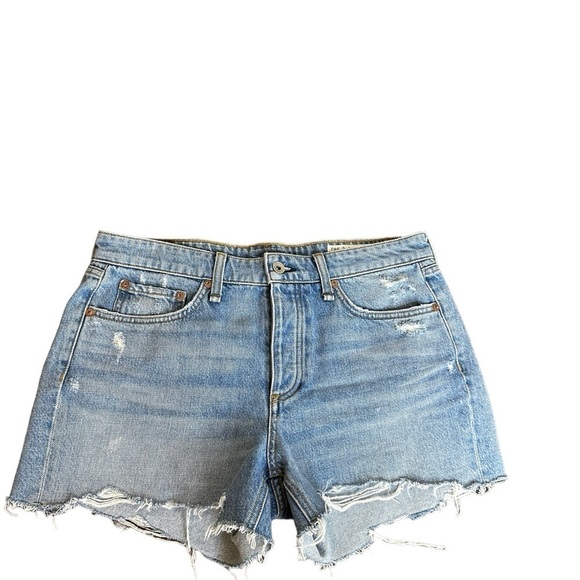 Rag & Bone Dre Denim Shorts in Jones with holes Wash - Picture 1 of 9